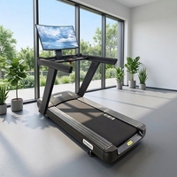 Tapis de course commercial LOAELMAY à alimentation directe, avec écran intelligent HD rotatif, pour clubs de fitness et usage domestique de luxe