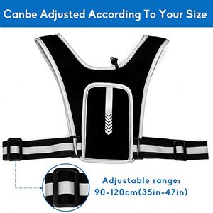 Wholesale Sports Customized Men Phone Holder Unisex Safety Vest Backpack Reflective <b>Running</b> Vest with Bottle Holder - Product Image 4