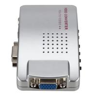 Adaptateur convertisseur de signal VGA vers TV AV RCA NTSC PAL, boîte de commutation vidéo composite pour ordinateur portable PC