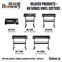 Plotter de corte de vinilo para prensa térmica KH-720A, alimentación de 720 mm, corte de 630 mm, contorno manual, motor paso a paso, Signmaster para pegatinas, calcomanías y letreros