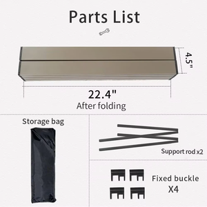 Faltbarer Verkaufswagen mit Sonnenschutz, tragbarer Großraumwagen für Händler und Marktstände - Product Image 4