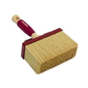 Pinceau de peinture de qualité industrielle 50x150mm avec manche en bois et en plastique à poils mixtes pour le polissage de la peinture murale OEM personnalisable - Product Image 1