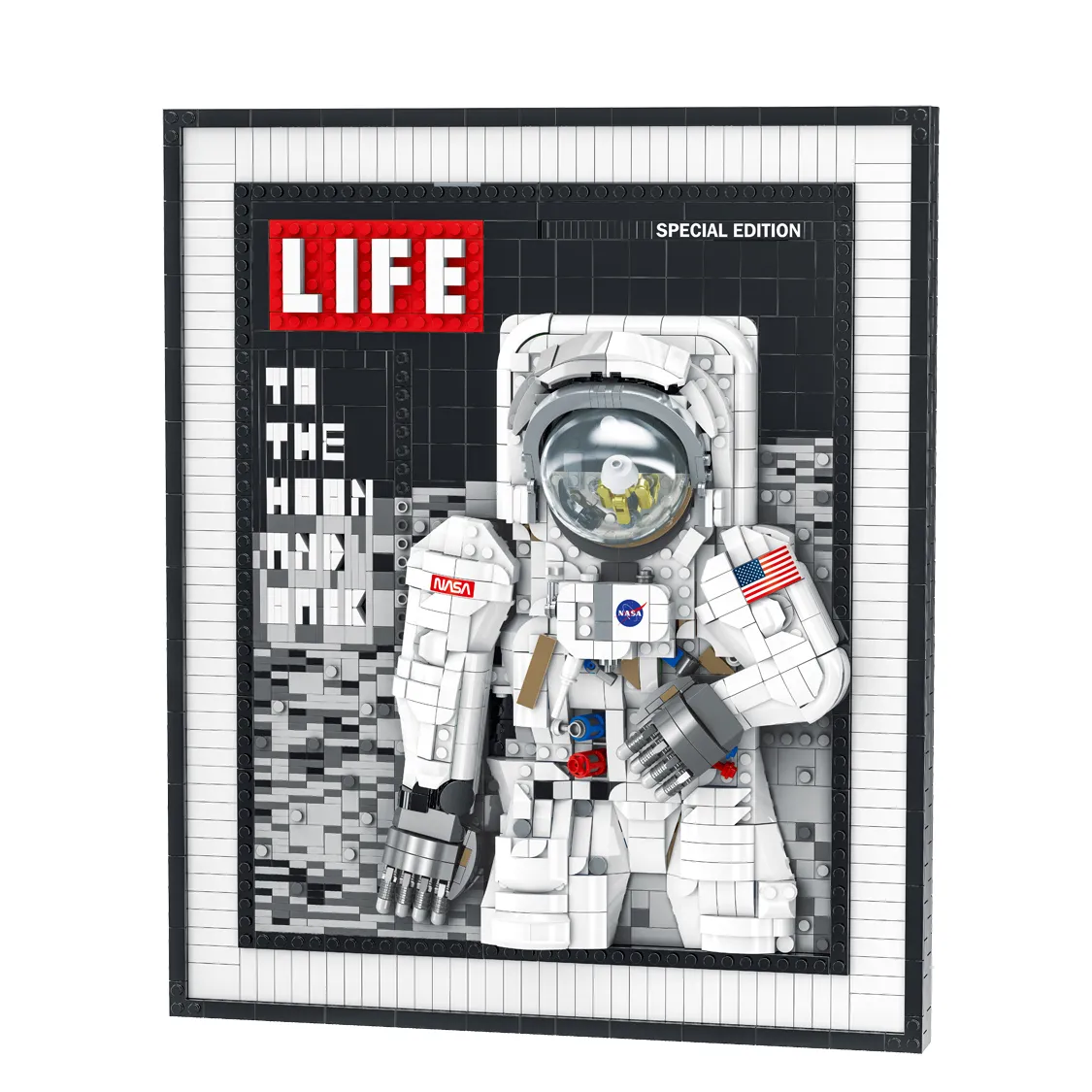 Mork 031005 Moc Art Blokken Astronaut Fotolijst Expert Ruimte Kosmonaut Bouwstenen Speelgoed