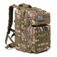 Sac à dos tactique de chasse camouflage pour homme, mode sport, imperméable, fermeture éclair métallique fine, port USB, doublure en nylon, cadre externe, 36-56L