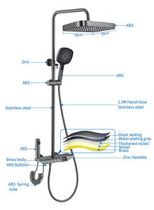 New Product Fashion High Quality <b>Bath</b> <b>Shower</b> <b>Set</b> Constant Temperature Digital Display Four Function Button <b>Shower</b> - Product Image 6