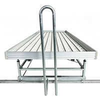 Table de culture hydroponique mobile à ébb et flow, compacte et poussable, pour serres, pépinières et usines de plantes