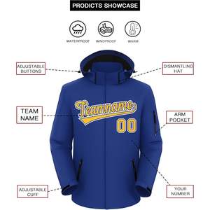 Chaqueta Cortavientos Impermeable Personalizada 2025 con Capucha y Nombre y Número Personalizados para Hombre y Mujer - Product Image 2