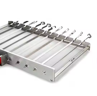 Ensemble d'outils pour brochettes de barbecue en métal, imperméables, résistants à la chaleur, faciles à nettoyer, résistants à la corrosion, pour barbecue au charbon de bois, camping