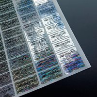 Étiquettes autocollantes de sécurité holographiques en PET anti-contrefaçon avec code-barres imperméables personnalisées pour l'emballage du shampoing