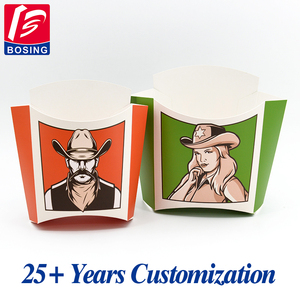 Tùy Chỉnh Rang Wings Fry Nugget Gà Chiên Hộp Dùng Một Lần Đưa Ra Burger Giấy Khoai Tây Chiên Hộp Thức Ăn Nhanh Bao Bì - Product Image 5