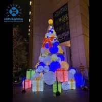 ANPU Décor PVC 30ft 40ft 50ft 60ft Géant Grand 3D Énorme Illuminé Artificielle De Noël Led Motif Arbre Lumière