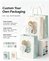 Sac cadeau portable de luxe Mori imprimé, écologique et réutilisable, avec ruban et étiquette, pour aromathérapie, personnalisable avec logo
