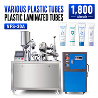 Machine de remplissage et de scellage semi-automatique NFS-30A pour tubes PE PCR recyclables, PBL ABL, petite production de tubes en plastique