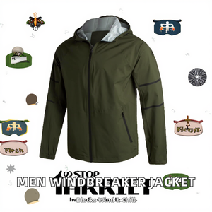 <b>Men</b> Autumn Windbreaker <b>Jackets</b> Stand Collar Zipper Front Lace Decoration Eco-Friendly Casual Wear in Reasonable Price - Product Image 2