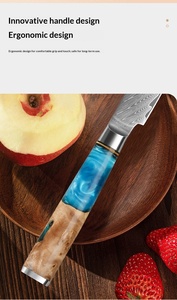 ชุดมีดเชฟเหล็กดามัสกัส 67 ชั้น รุ่นใหม่ เป็นมิตรกับสิ่งแวดล้อม ปลอดภัยสำหรับเครื่องล้างจาน คุณภาพสูง ตีขึ้นรูปอย่างดี ใช้งานได้ทั้งมือซ้ายและขวา เคลือบสารกันติด - Product Image 4