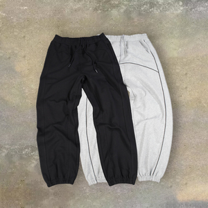 Haute qualité 100% coton toile pantalons de survêtement hommes Hip Hop Streetwear Gym sportif Joggers polaire décontracté taille moyenne Joggers - Product Image 1