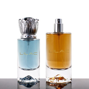 Nouveau design de bouteille de <span class=keywords><strong>parfum</strong></span> indien vide 50ml 100ml bouteille de <span class=keywords><strong>parfum</strong></span> en verre transparent bouteille de <span class=keywords><strong>parfum</strong></span> en verre personnalisé avec couvercle et vaporisateur - Product Image 2