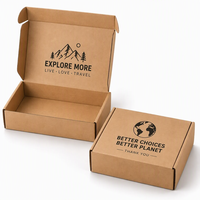 Boîte en carton ondulé E Flute, logo imprimé sur mesure, certifiée FSC, recyclable, expédition e-commerce rapide, échantillon
