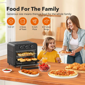 High Quality 14.8L Stainless Steel Modern Multifunctional Air Fryer Oven 9-in-1 <b>Toaster</b> Oven Rotisserie Shaft 6 Accessories - Product Image 2