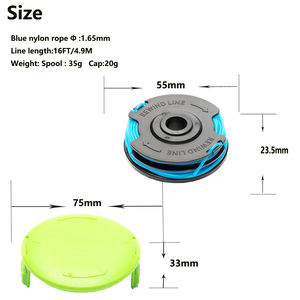 Vente en gros 0.065 po. Bobine de remplacement pour coupe-bordures double ligne pour <span class=keywords><strong>Greenworks</strong></span> - Product Image 2