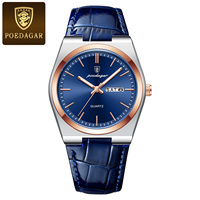 POEDAGAR 930 Montre en Cuir de Luxe pour Homme, Sportive et Lumineuse, Étanche, Quartz, Vente en Gros