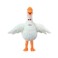 Costume de mascotte gonflable de cygne blanc Costume d'oie à fourrure adulte pour la scène de divertissement