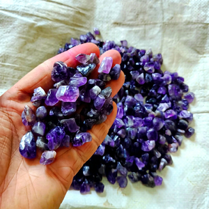 Natural African Amethyst Rough Stone Purple <b>Crystal</b> <b>Chips</b> Mixed Shapes for Jewelry Making - Product Image 1
