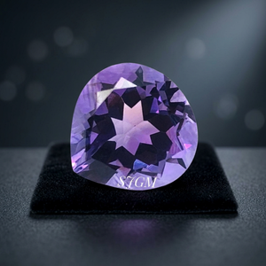 SUNSHINE JAIPUR 16mm Pierre précieuse en quartz améthyste naturelle du Brésil, taille cœur, haute qualité, facettée, vendue au carat |   Certifié IGI 100% - Product Image 3
