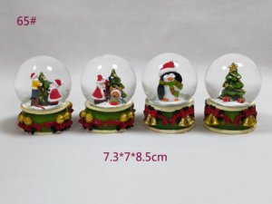 Giáng sinh <span class=keywords><strong>Snowman</strong></span> Quả cầu tuyết dẫn ánh sáng lên snowglobe với bạc long lanh tuyết Xmas Deco - Product Image 2