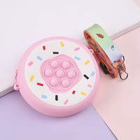 Nouveau beignet en forme de presse à bulles petit sac à bandoulière beignet enfants porte-monnaie