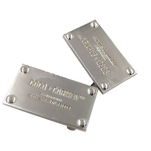 Placa de metal de latón antigua personalizada para mujer, bolso, monedero, placa de metal - Product Image 1