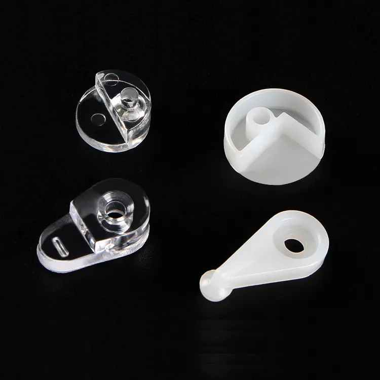 Furniture Hardware Glass Mirror back fitting PP PE PS white Transparent color Plastic Support Clips