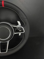 Volant de direction personnalisé OEM/ODM pour Porsche Cayenne Cayman, en fibre de carbone et cuir, avec palettes de changement de vitesse, vente en gros