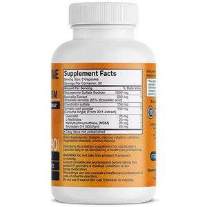 Niet-GMO Vegan Glucosamine Chondroïtine <span class=keywords><strong>MSM</strong></span> Supplement Capsules voor Mannen Vrouwen Middelbare Leeftijd Ouderen Verbeterd Botdichtheid 3 Capsules - Product Image 3