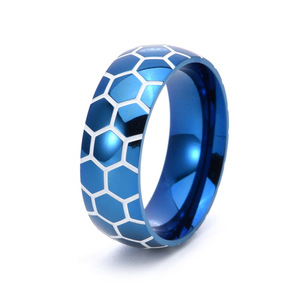 Cincin Sepak Bola Luminous 2026 Pria Baja Anti Karat Pola Heksagonal Gelang Olahraga Perhiasan Fashion untuk Penggemar Grosir - Product Image 5