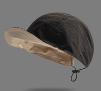 Casquette de baseball pliable réversible à séchage rapide avec logo personnalisé, casquette de course respirante à séchage rapide réversible avec sangle de menton réglable