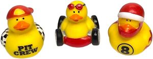 Canards en caoutchouc pour pilotes de voitures de course avec <span class=keywords><strong>casque</strong></span> et casquette de baseball Jouets pour baignoire et canard en Jeep - Product Image 6