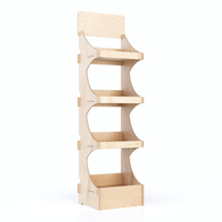 Fabricant de présentoirs à épices en bois sur mesure pour supermarchés, présentoir à épices sur pied à 4 niveaux avec rebords de catégories et en-tête avec logo