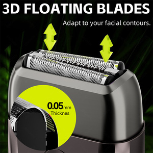 नया कस्टम ट्रिपल ब्लेड ipx7 वाटरप्रूफ इलेक्ट्रिक पोर्टेबल नाई फ्यूइल शेवर पुरुषों का फेस बॉडी उपयोग 8000 आरपीएम घरेलू यात्रा आरपीएम घरेलू यात्रा आरवी - Product Image 3