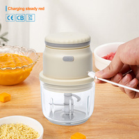 Hachoir Électrique Portable 300ml pour Sauce, Légumes et Viande, Alimenté par Batterie, Multifonction, en Plastique, Sans Fil, Mini Robot Culinaire