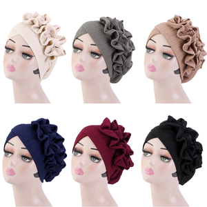 Nouveau turban fleuri, <span class=keywords><strong>bonnet</strong></span> chimio, <span class=keywords><strong>bonnet</strong></span> souple, chapeau pour la perte de <span class=keywords><strong>cheveux</strong></span>, turban torsadé - Product Image 2