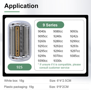 หัวโกนไฟฟ้าแบบเปลี่ยนได้เข้ากันได้กับชุด <span class=keywords><strong>Braun</strong></span> <span class=keywords><strong>9</strong></span> 92B/92S/92M ใบมีดตาข่าย9040S 9080cc 9093S 9095cc 9240s 9242S - Product Image 4