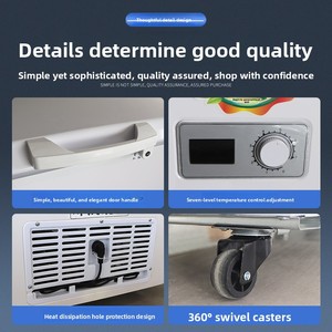 Commercial Large Capacity Horizontal <b>Freezer</b> Full Copper Tube Air Cooling Energy Efficient Level 1 Quick Frost Free 1 1 1 1 1 1 - Product Image 2