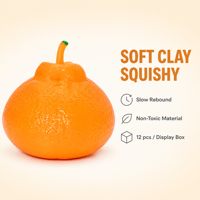 Juguetes Sensoriales Squishy de Halloween: Calabaza Naranja de Arcilla Suave, Personalizados, Lindos, Kawaii, para Aliviar el Estrés