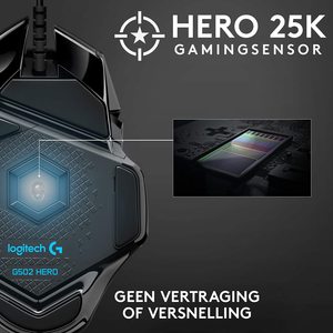<span class=keywords><strong>Logitech</strong></span> <span class=keywords><strong>G502</strong></span> Hero Souris de jeu PC haute performance Éclairage RVB Poids réglable Souris programmable 16000 Dpi - Product Image 6