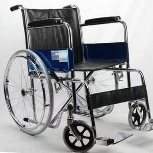 Fauteuil roulant manuel léger pliable portable pour personnes âgées et handicapées avec frein en U certifié CE - Product Image 2
