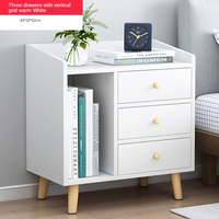 Table de chevet simple et moderne, petite table de chevet multifonctionnelle à succès pour la chambre à coucher, avec rangement et étagère
