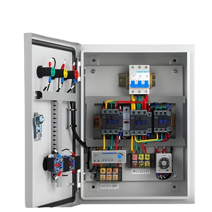 Boîtier en acier pour panneau de commande extérieur triphasé à double moteur avec contacteurs MCB FR 415V pour système de pompe à eau RO, <span class=keywords><strong>coffrets</strong></span> électriques - Product Image 3