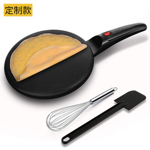 Electric Crepe Maker 42.5cm Non-Stick Single-Sided Heating 801W-1200W With Whisk And Spatula For Breakfast - Product Image 1