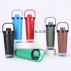 Nouvelle bouteille shaker personnalisée pour protéines de sport, 20 oz (600 ml), en acier inoxydable isotherme, pour les sports - Product Image 2